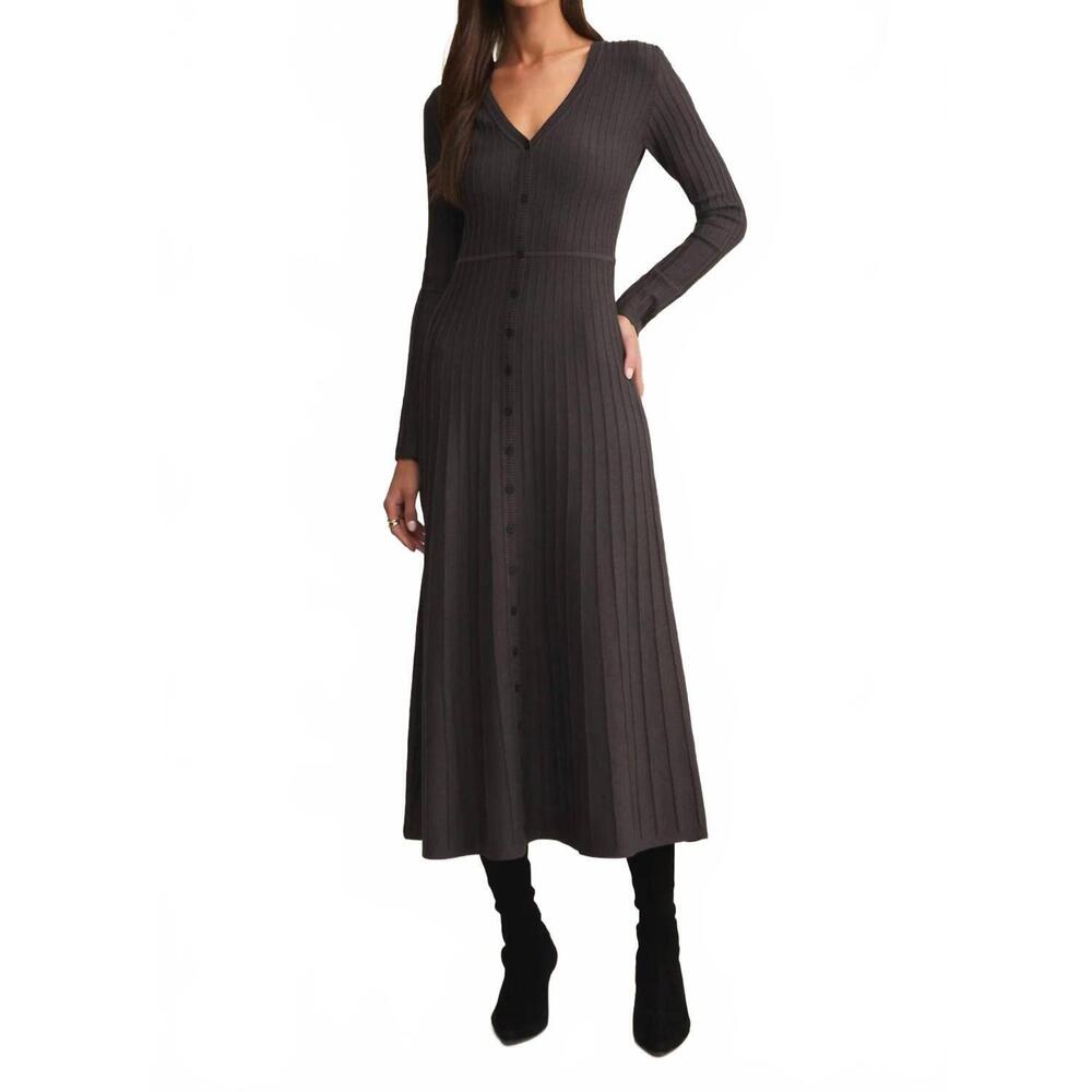 NEW Z SUPPLY jasper midi sweater dress in black
